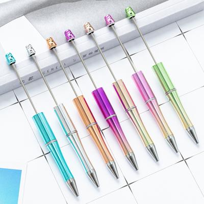 Penna a sfera Filo intrecciato Cancelleria per scrittura liscia Forniture per scrittura con penna perline fai-da-te in plastica per bambini