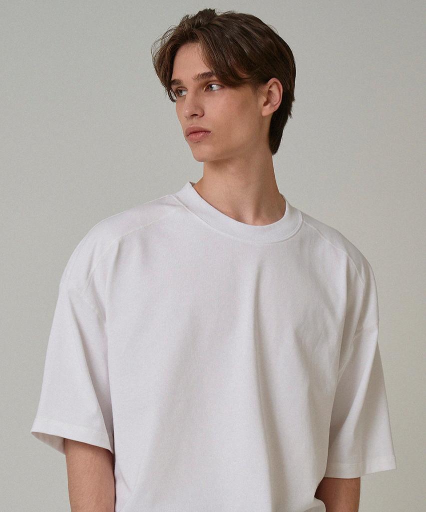 Baldebeullangko [2Pack] Cotton Cut-Out Oversized Short Sleeve T-Shirt 3 Colors