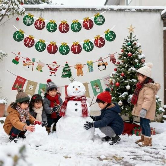 Youchicnow Christmas Decorations 4 Types Nordic Style Ornaments Wall Outdoor Garland Stickers Luxurious Elements Including Stockings Santa Claus Candy
