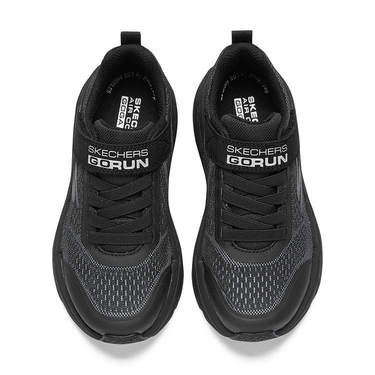 Skechers Fabric Velcro Simple Casual Outdoor Anti-Kick Wear-Resistant Low-Top Kids Running Shoes Kids sneakers Black 405030L-BKCC