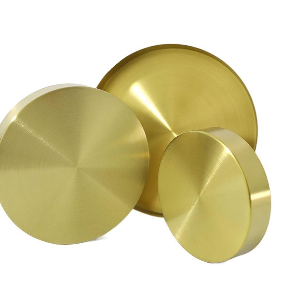 

Large Round Shape Storage Tray Golden Small Items Organizer for Home 12.5CM
