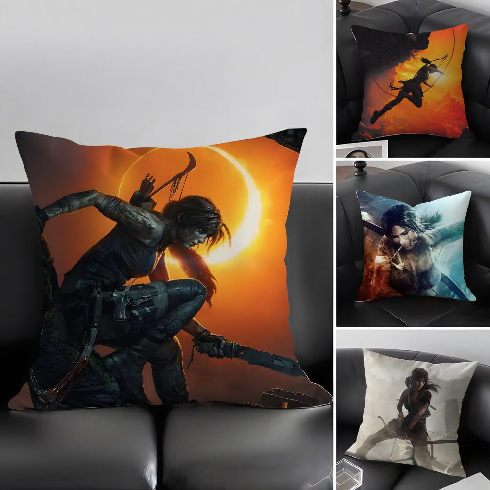 SShadow Of The TombB Raider Cushion Cover Pillowcase Ultra Soft Skin Friendly Fabric Cloud Like Comfort Concealed Zipper