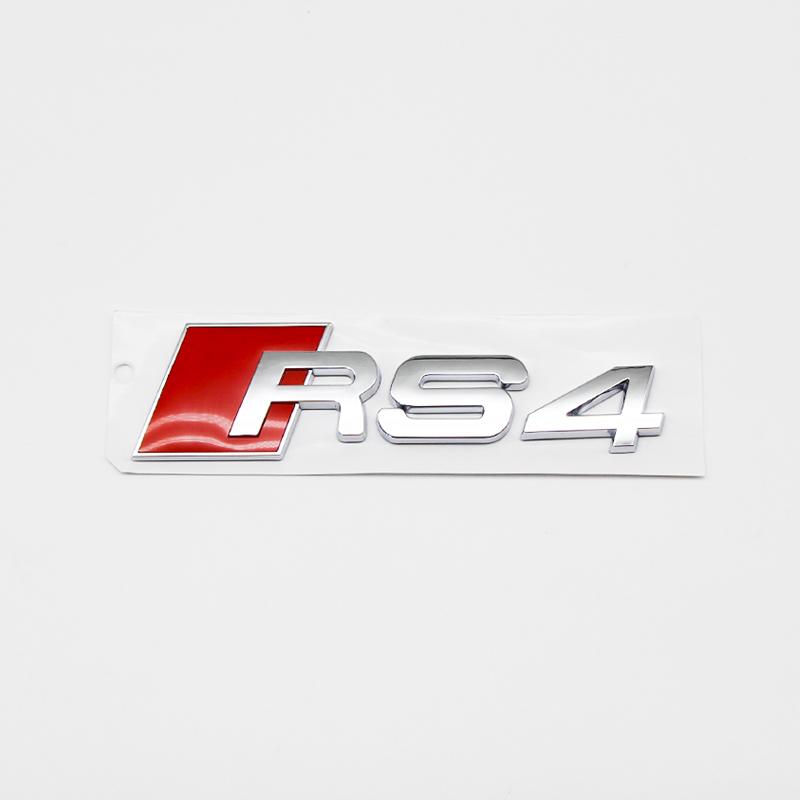 3D ABS Black Chrome Car Trunk Letter Badge Emblem For 2s RS3 RS4 RS5 Sline TT A3 A4 B8 B9 A5 A6 C7 Q3 Auto Tuning AccessoriesA1