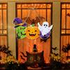 Halloween Pumpkin Witch Bat Skeleton Hanging Ornament Front Party Door Hanging Props Background Decoration Halloween Party Decor