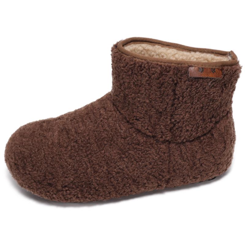 

Fleece thickened fluffy shoes snow boots women s winter new winter lamb wool warm short boots snow fluffy boots 40 темно-коричневого