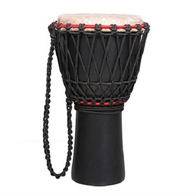 Djembe 25,4 cm Průměr 50,8 cm Výška Dřevěný buben na Djembe - Černý (25,4 cm 50,8 cm