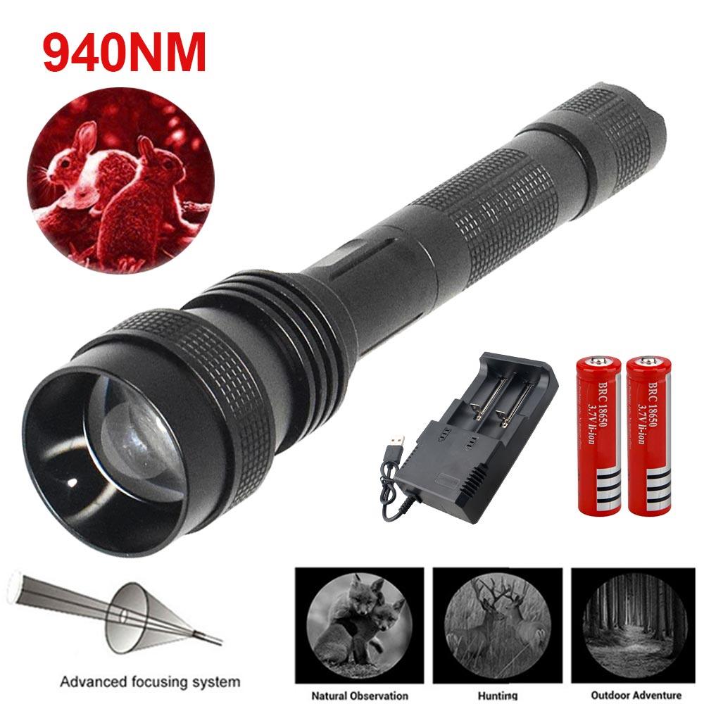 Infrared Night Vision Fill Light IR 5w Strong Lighting Flashlight Long Handle Handheld Outdoor 850/940nm
