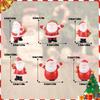 Set of 6 Santa Claus Miniature Christmas Cute Resin Christmas Decorations for Potted Window DIY Christmas Gifts Ornaments, Tabletops, Bonsai, Plants,