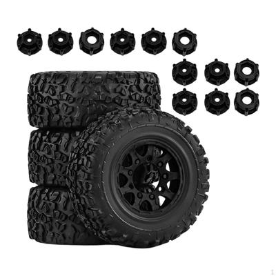 4 Pieces 1/10 RC Truck Wheels and Tires Accessories Spare Parts High Performance Durability Car