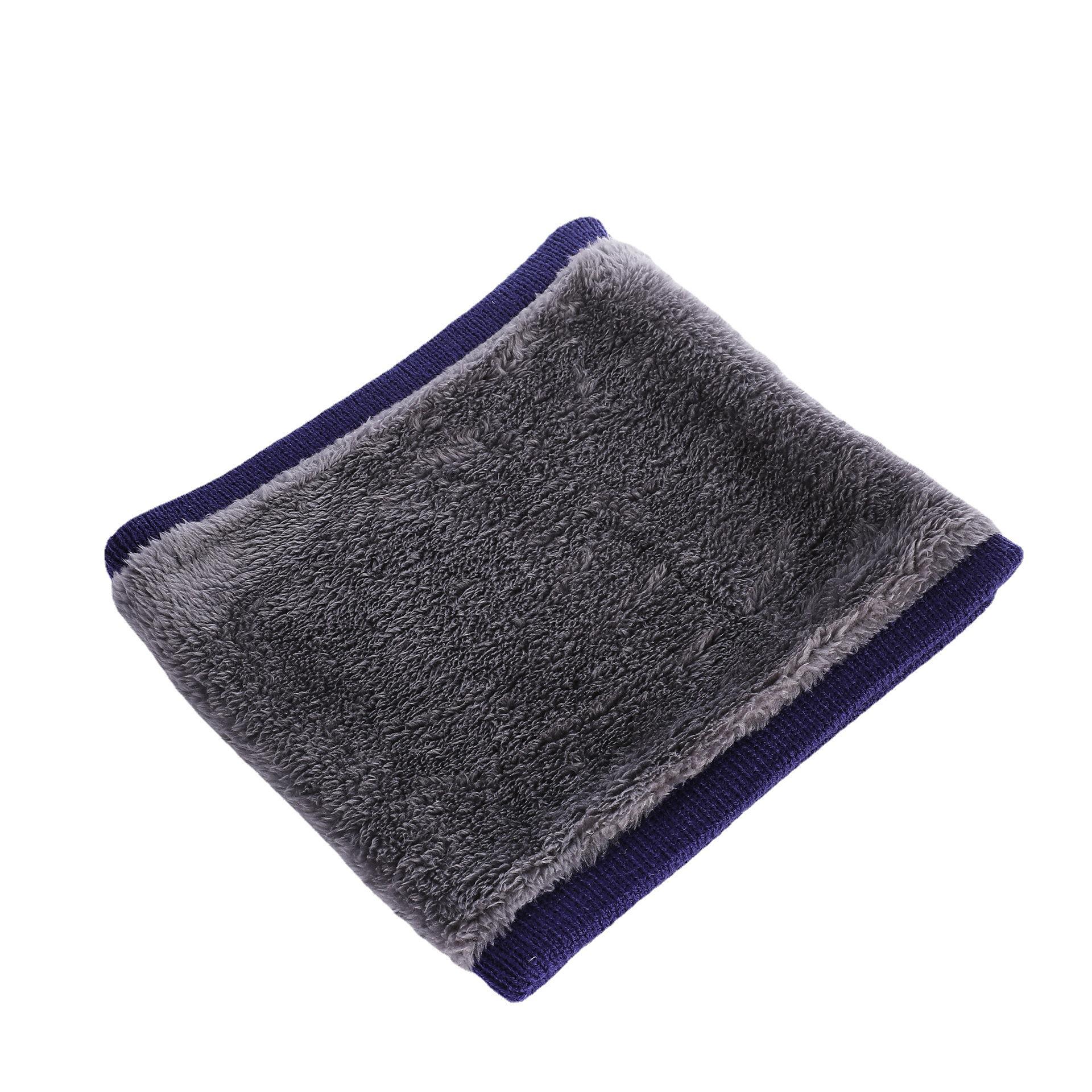 Мужская и женская теплая однотонная шейная повязка на шею для пары — фото 5