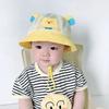 Baby Summer Sun Hat Kids Breathable Mesh Basin Cap Cute Boy Girl Outdoor Sunshade Visors Cartoon Bear Children Fisherman Hats