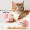 Katzen Spielzeug Elektrische Katzenkugel mit LED Licht Automatischer 360 Grad Rollball Interaktives Katzen Spielzeug USB Wiederaufladbar Elektrische Katzenbälle für Katzen (Rosa)