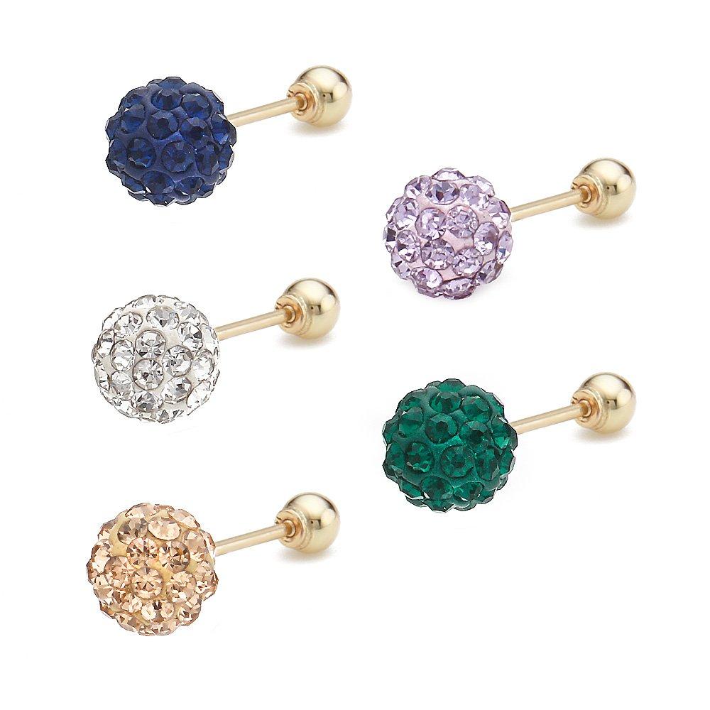 [Dorocy] 14K Color Stone Ball Piercing (1 Piece)_6mm