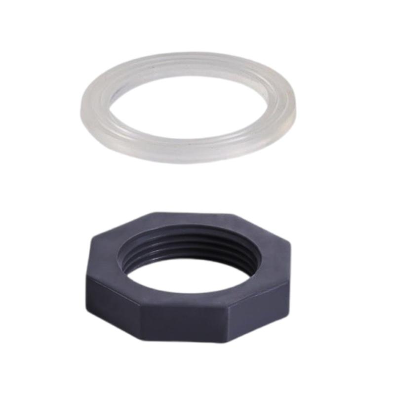 5Pcs Fish Tank Bulkhead Pipe Joint PVC Plastic Water Tank Connector Garden Spigot Adapter 3/4inch Water Tank Joint