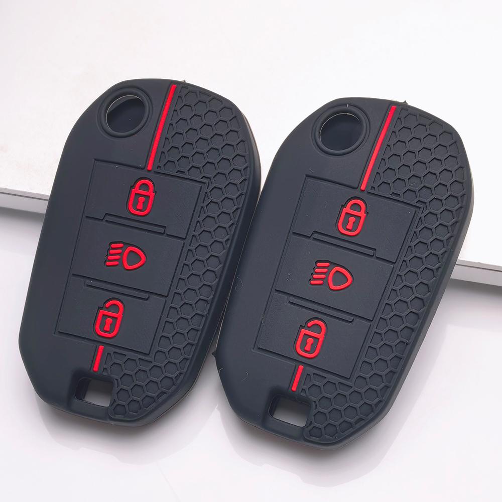 Key Fob Cover for Peugeot 3008 308 208 508 C4 Picasso Anti-Scratch Surface Shockproof Structure Soft Grip Texture Easy Install Design