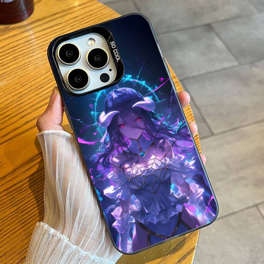 Etui Na Telefon Ainz O-Overlord Królowa Albedo Dla iPhone 16 17 15 14 12 13 Pro Max Czarny Cukierkowa Matowa Odporna Na Wstrząsy Pokrowiec