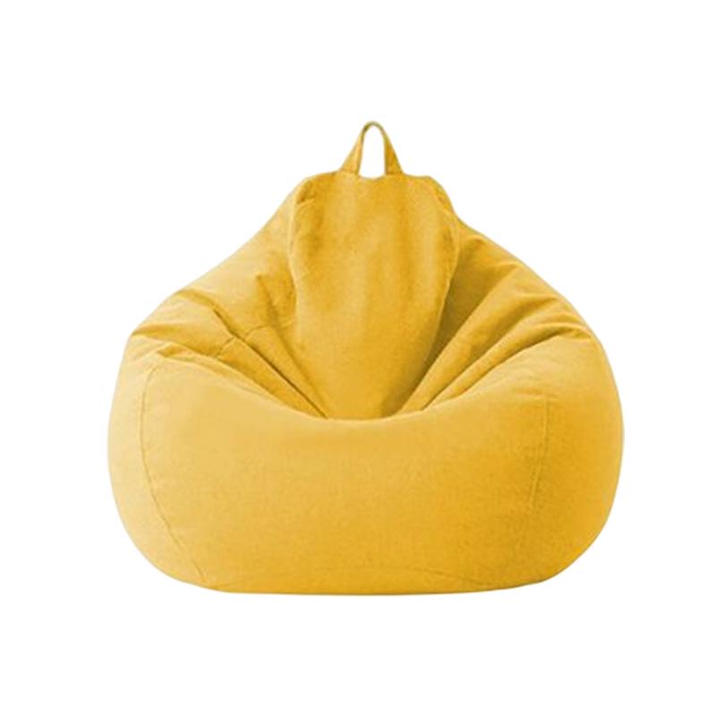 Children's Cotton & Linen Bean Bag Chair and Footrest Cover Set