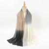 New solid color versatile dance gradual change chiffon silk scarf, summer thin decorative travel sunscreen shawl women
