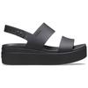 Crocs Sandalias Casuales de Plataforma Brooklyn Sandalias Mujer Negro 206453-060