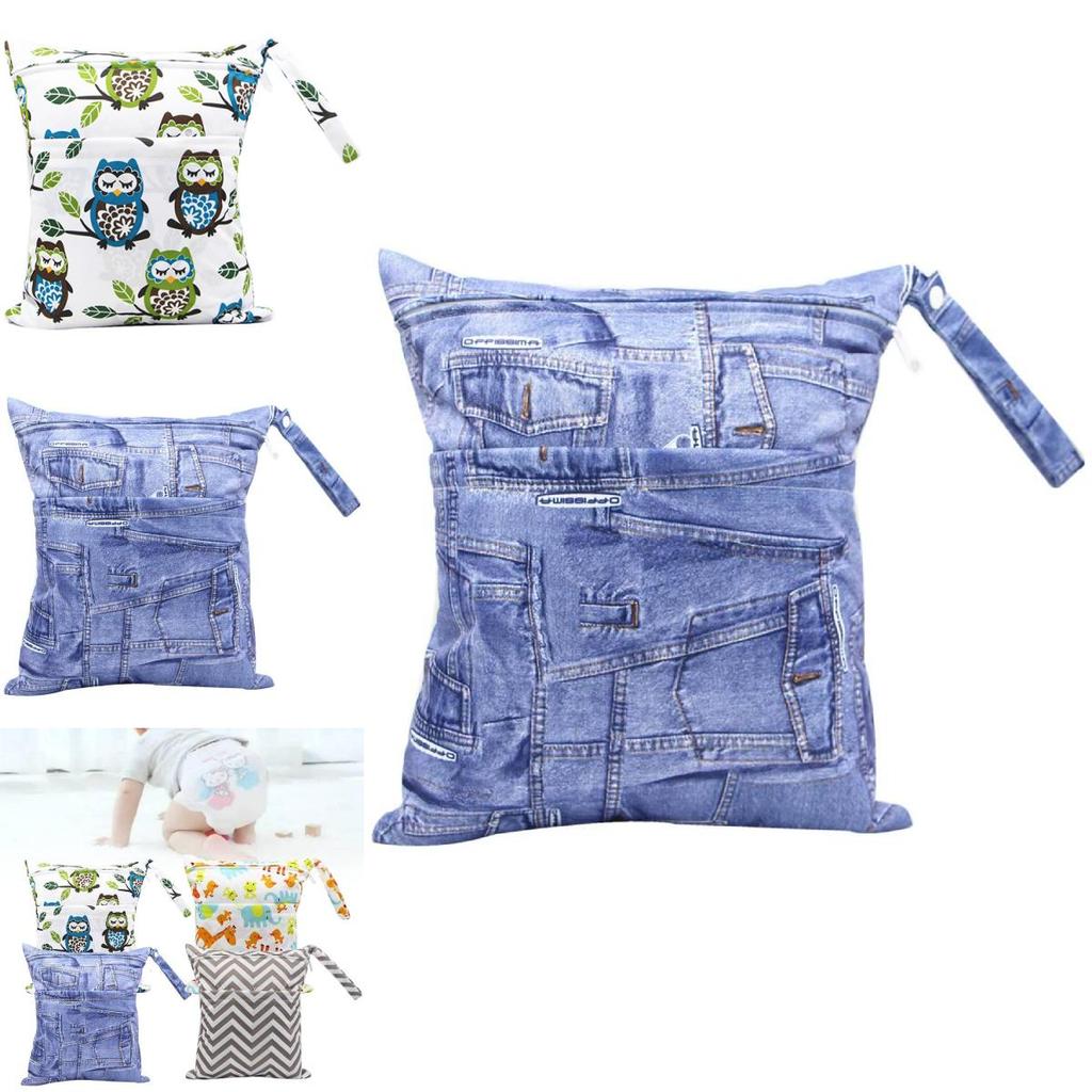 Durable Asenappy Digital Print Baby Diaper Bag With Waterproof Dual Zippers