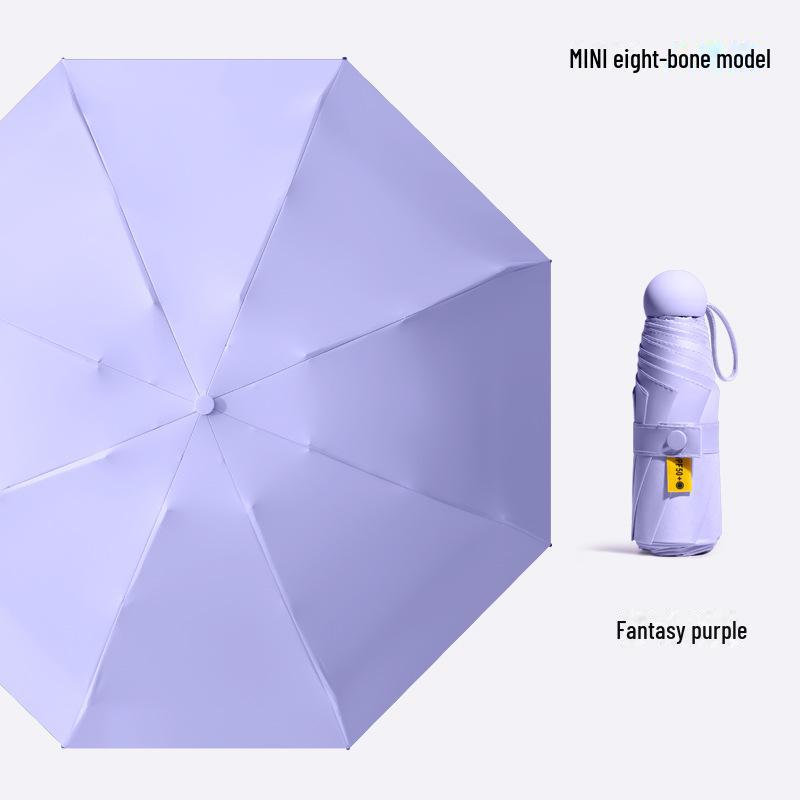 50% Folding Women's Dual-Purpose Mini Portable Pocket Capsule Umbrella - High-Grade Sun Protection