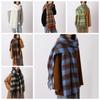 Mohair Winter Cashmere Scarves Tassel Long Shawl Simple Plaid Wool Scarf  Girl