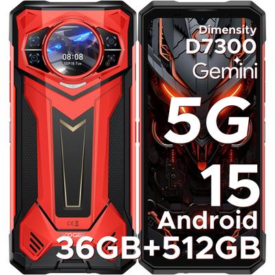 Doogee Smartphone Robusto 5G S200 Plus, (16GB+20GB)+512GB con Schermo Posteriore Dinamico da 1,32", 10100mAh, 100MP+20MP, 6,72", 120Hz, NFC, Gemini AI