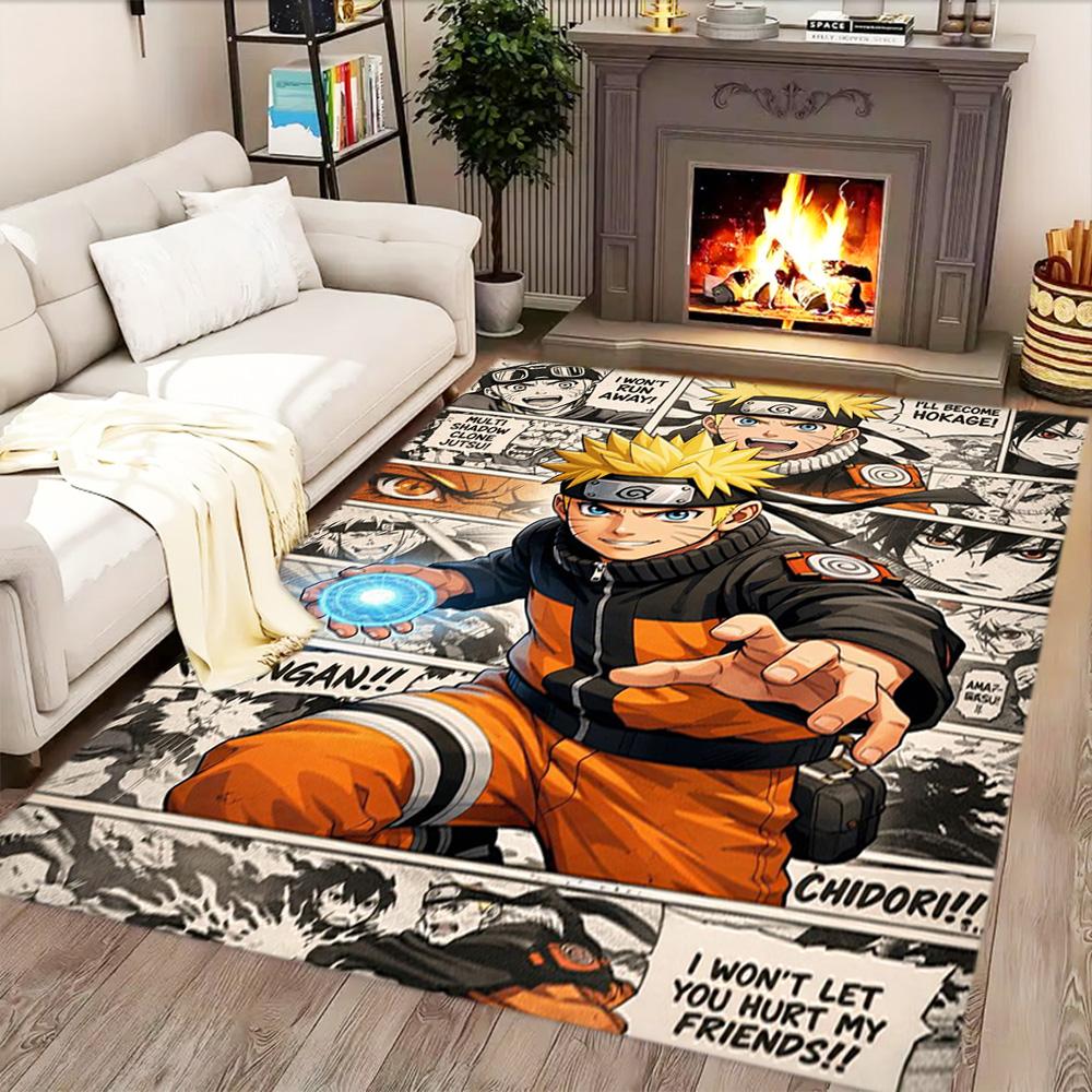 Naruto Team Seven Adventure rug for living rooms, bedrooms, home décor, and as gifts.