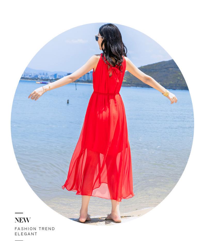 Mulberry Silk Bohemian Long Dress for Women