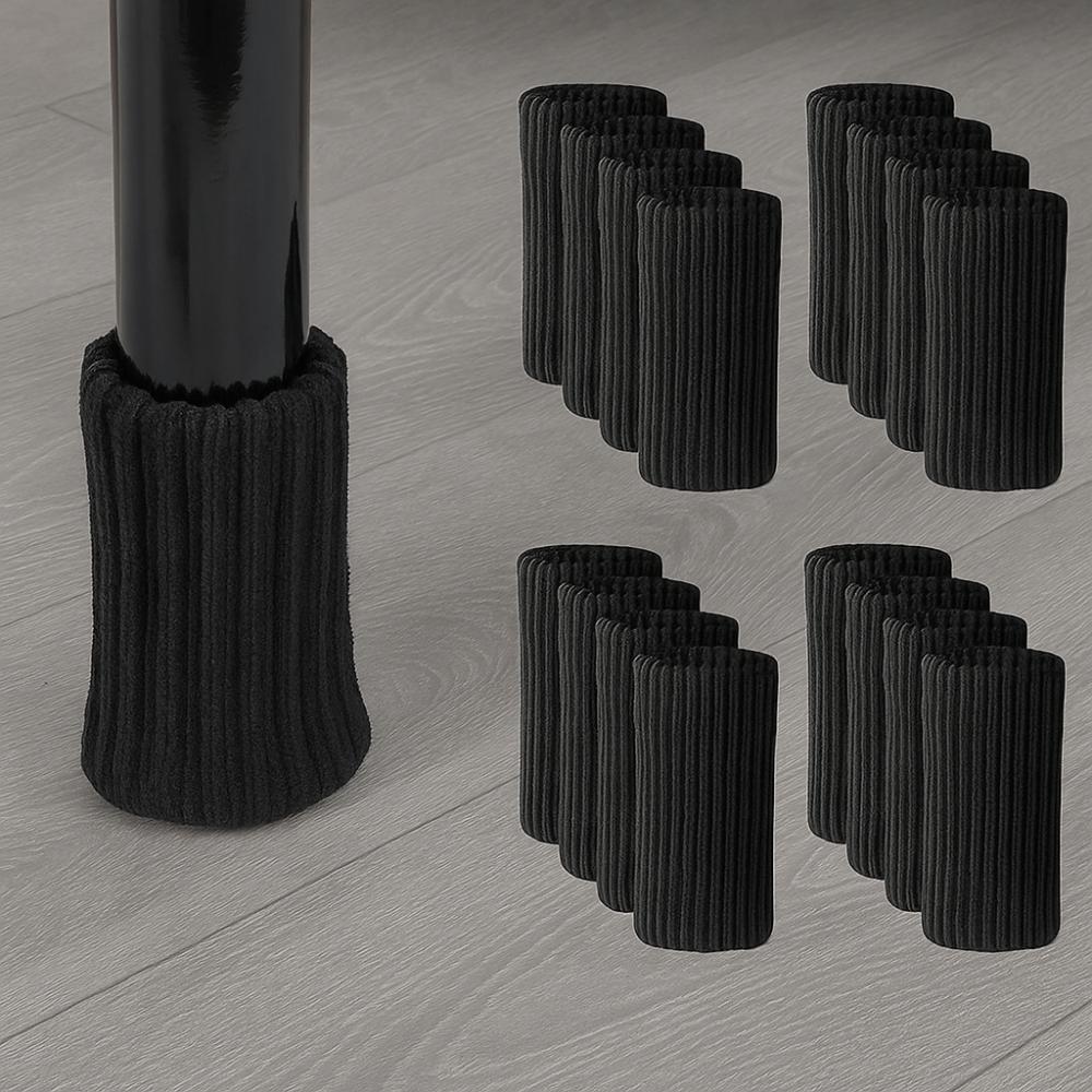 24Pcs Anti-Slip Knitted Furniture Legs Sock Silent Floor Protector Chair Feet Cap  Building
