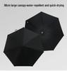 PARACHASE Ultralight 7-Rib Automatic Umbrella with 30D Black Coating for UV Sun Protection