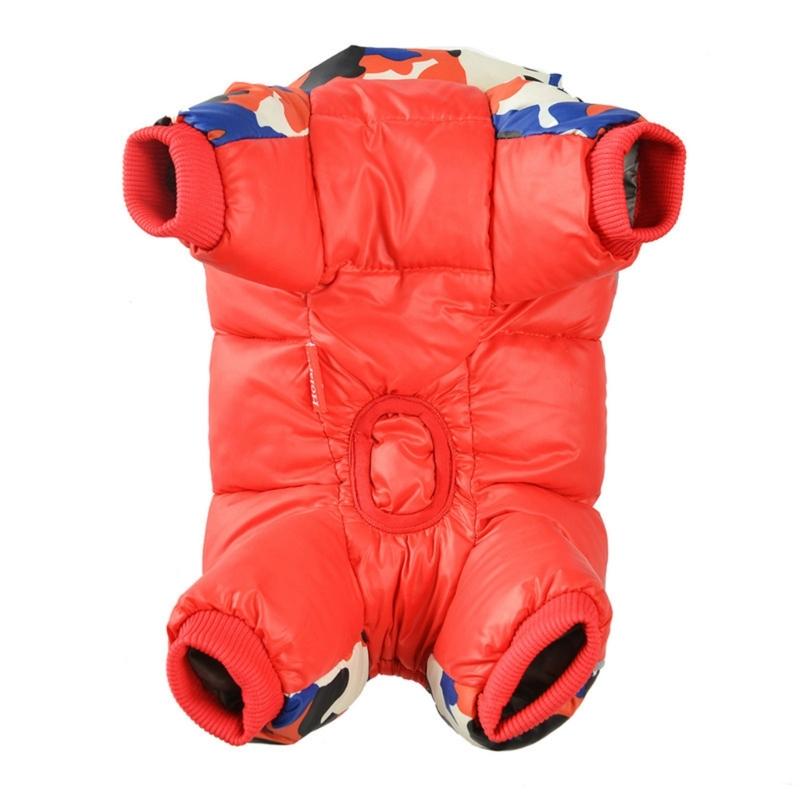 Dog Winter Clothes Warm Cotton Camouflage Jackets with TractionHook Puppy Jumpsuits Skiing Hiking Thick Pet Clothing