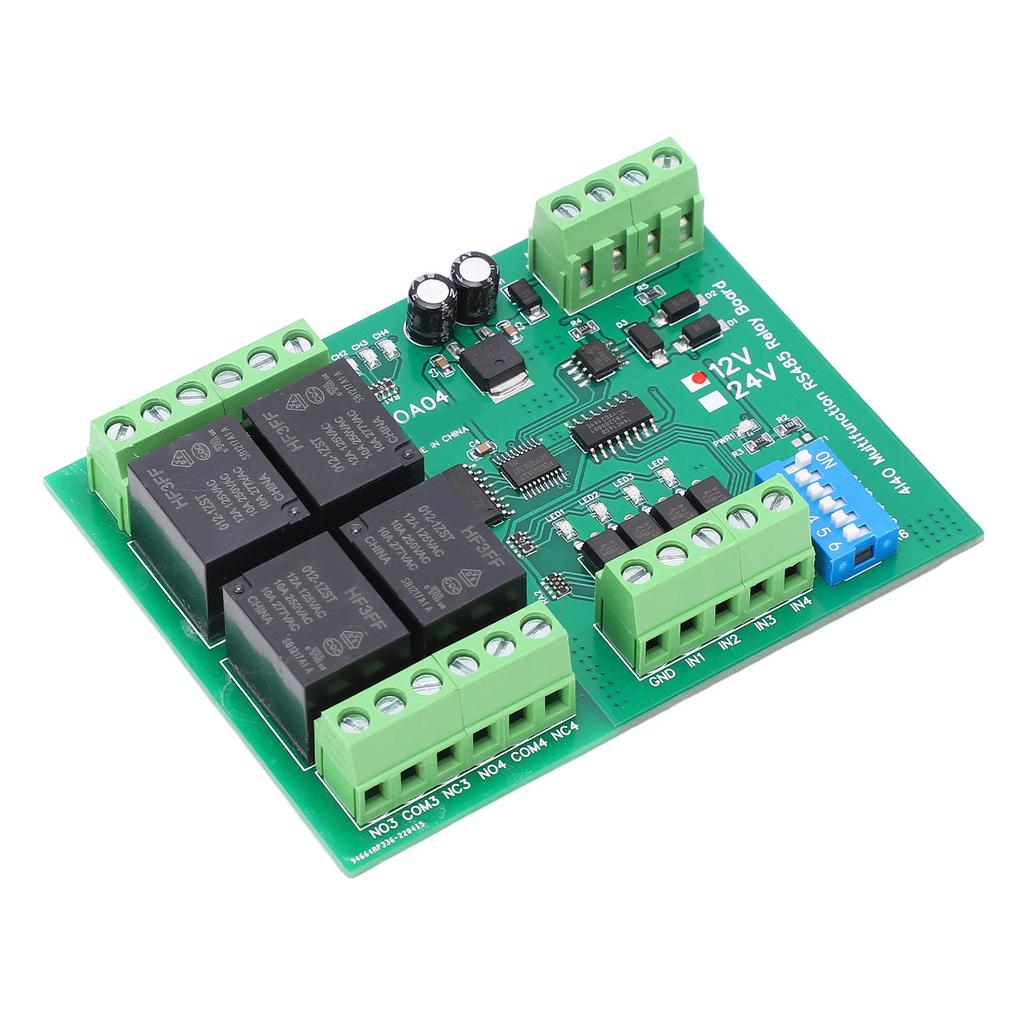 4 Channel Relay Module Multifunctional RS485 Relay Board for Electrical Equipment DC 12V