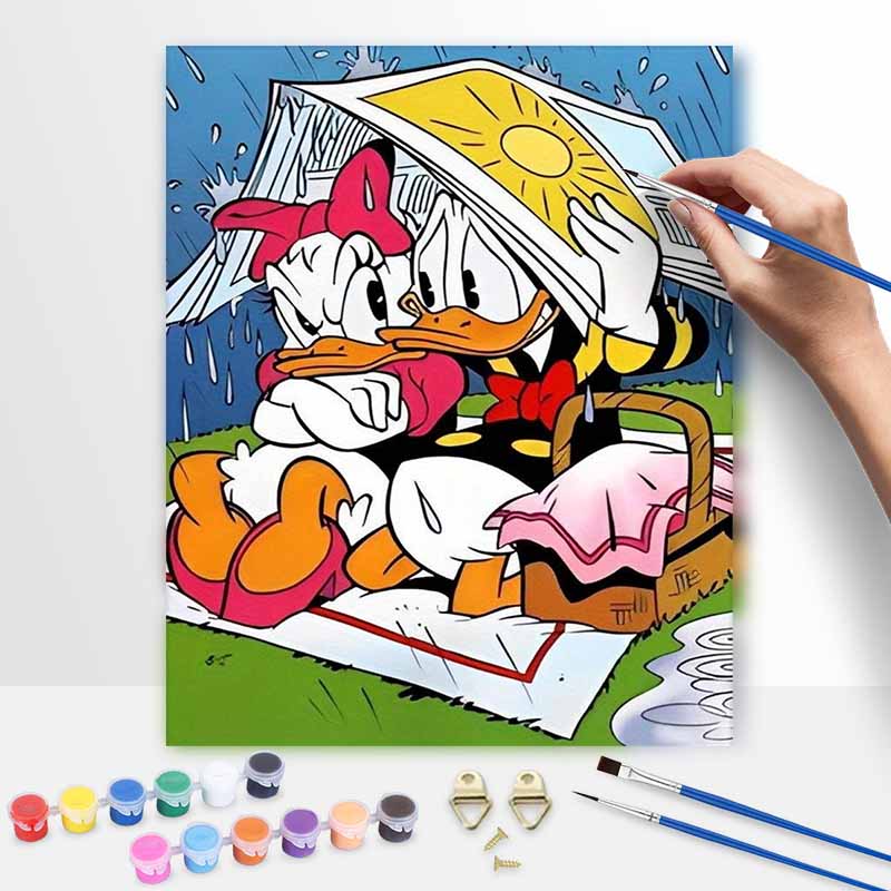 Disney Oil Painting Digital Painting Art Kit Donald Duck Daisy Duck Handmade Diy Painting Home Decoration Gift