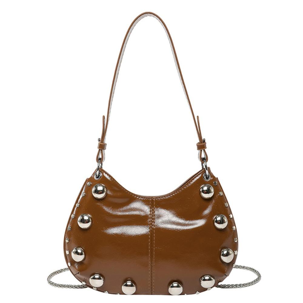 Crossbody Bag Rivets PU Underarm Bag Small Pack Shoulder Bag Portable Punk Style Handbags  Girls