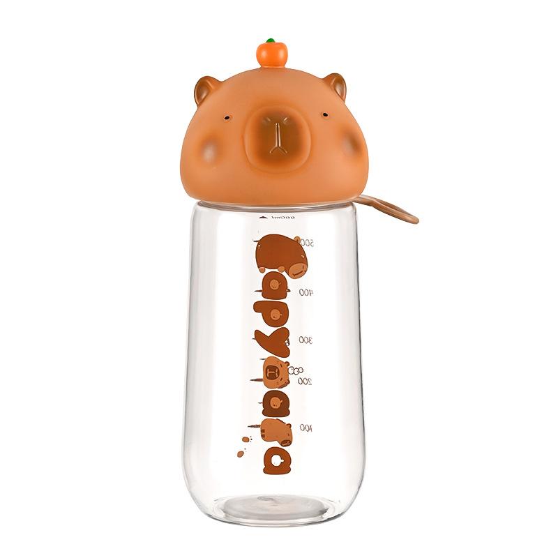 Water bottle strictly selected popular water cup cute pet animal water cup students go to school creative easy cup high value kapibara water cup