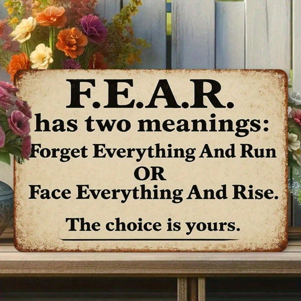 Inspirational Wall Art Metal Sign Quote Weatherproof Tin Plaque Decor 20x30