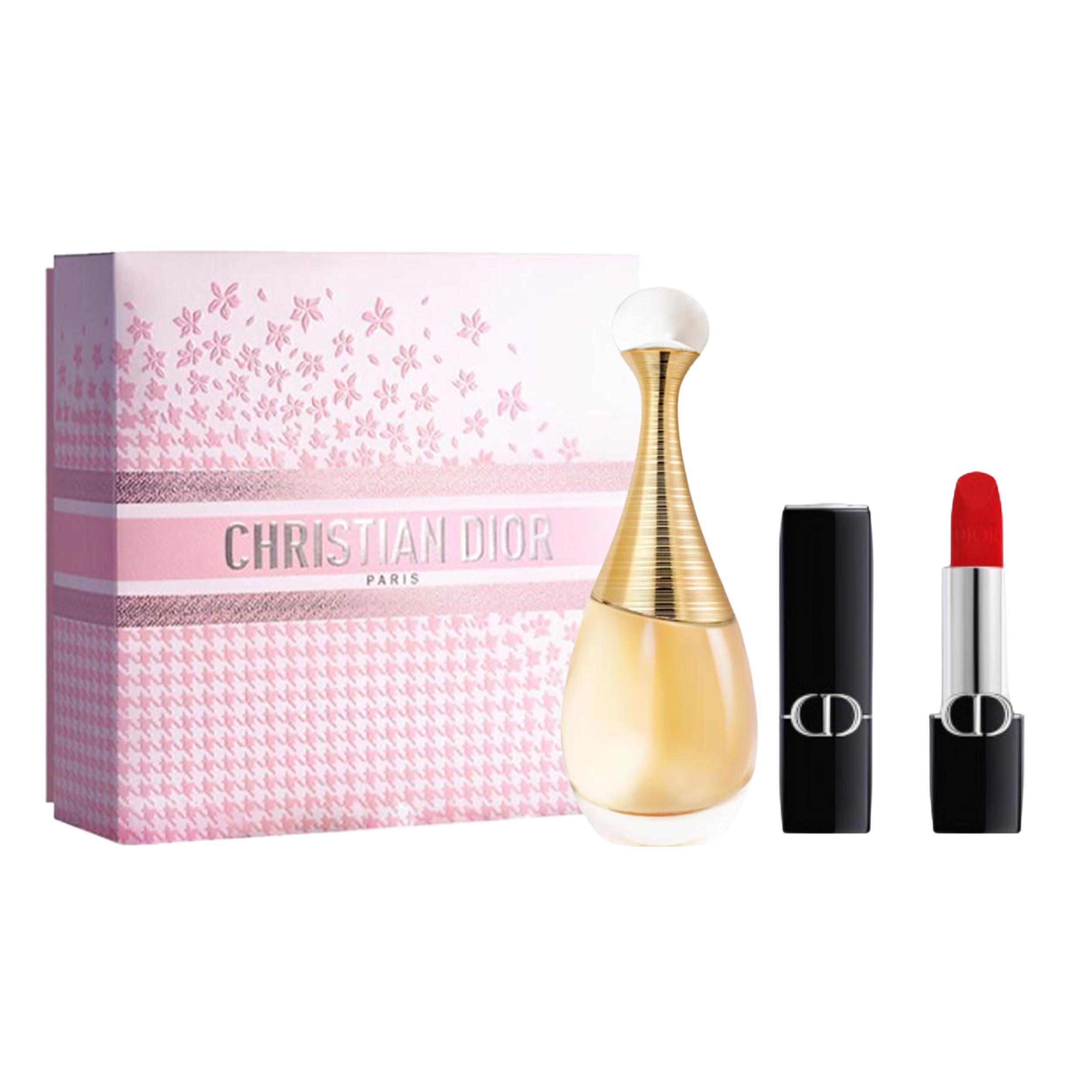 Dior J’adore Туалетная вода с набором Rouge Dior Two-Piece Set: 50ml Perfume+Lipstick #999 3.5g