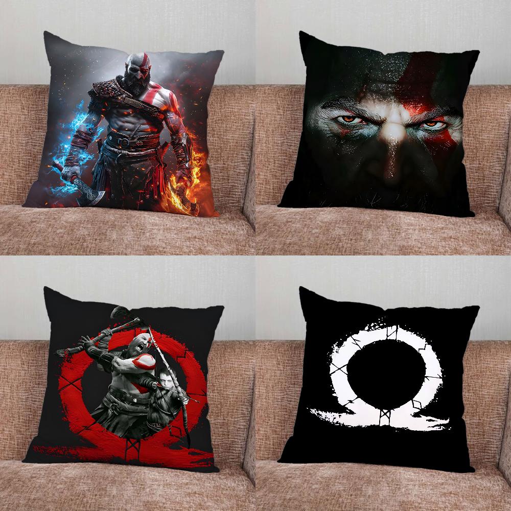 G-God of W-War Game Pillow Case For Home Bedroom Car Office Decoration Living Room Sofa Cushion Cover Suitable