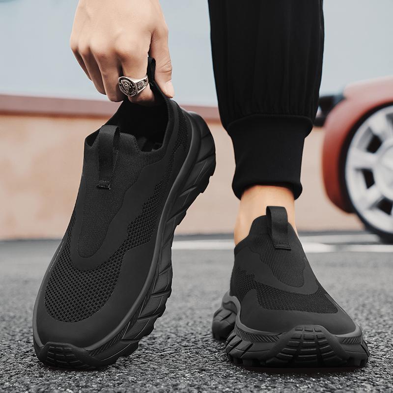 Fashion Men Casual Shoes Breathable Slip on Mesh Walking Running Sneakers Non-slip Flats Lightweight Sport Shoes Driving Loafers