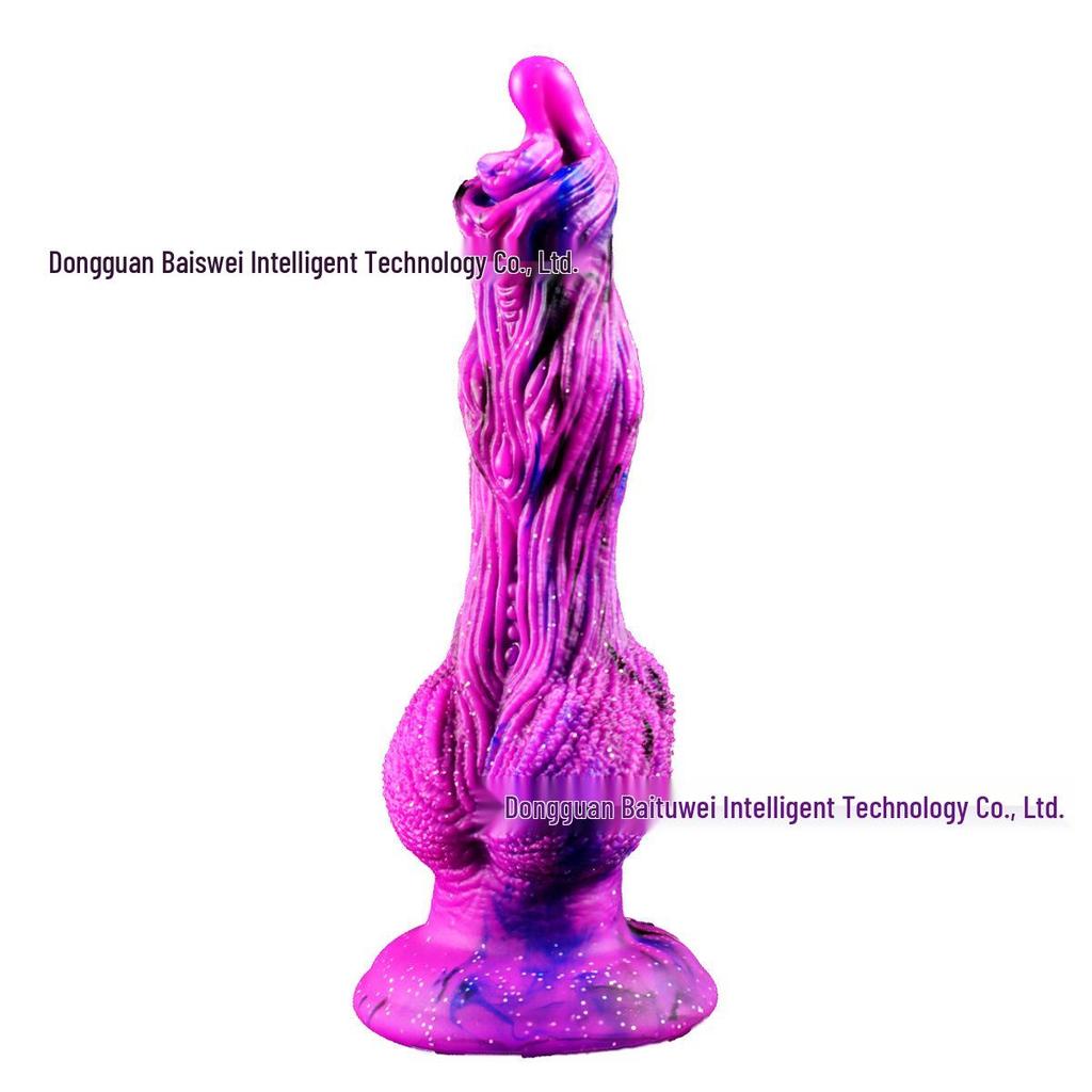 Multicolor Silicone Alien Wolf King Anal Plug - Soft Dog Penis Shaped Female Masturbator