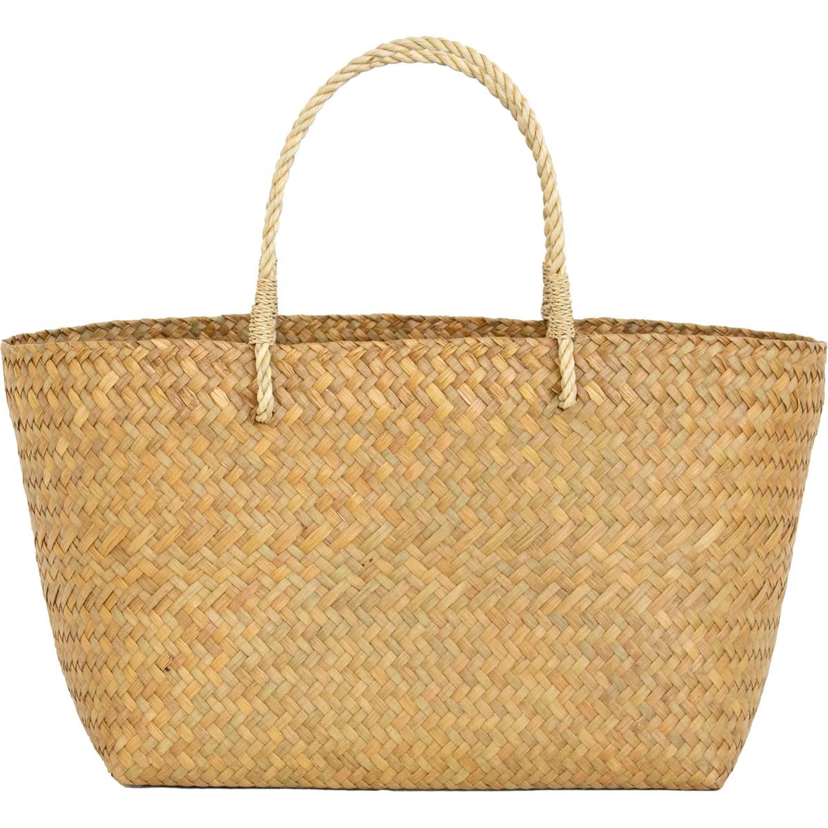 

Плетена сумка Siam Kachu, виготовлена з натуральної морської трави ручної роботи в Таїланді, матеріали, (М) бежевий