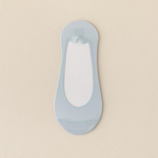 1 Pair Summer No Show Socks for Women, Thin Breathable Cotton Ice Silk Liner Socks, Non-Slip Low Cut Hidden Socks for Flats, Comfortable Invisible