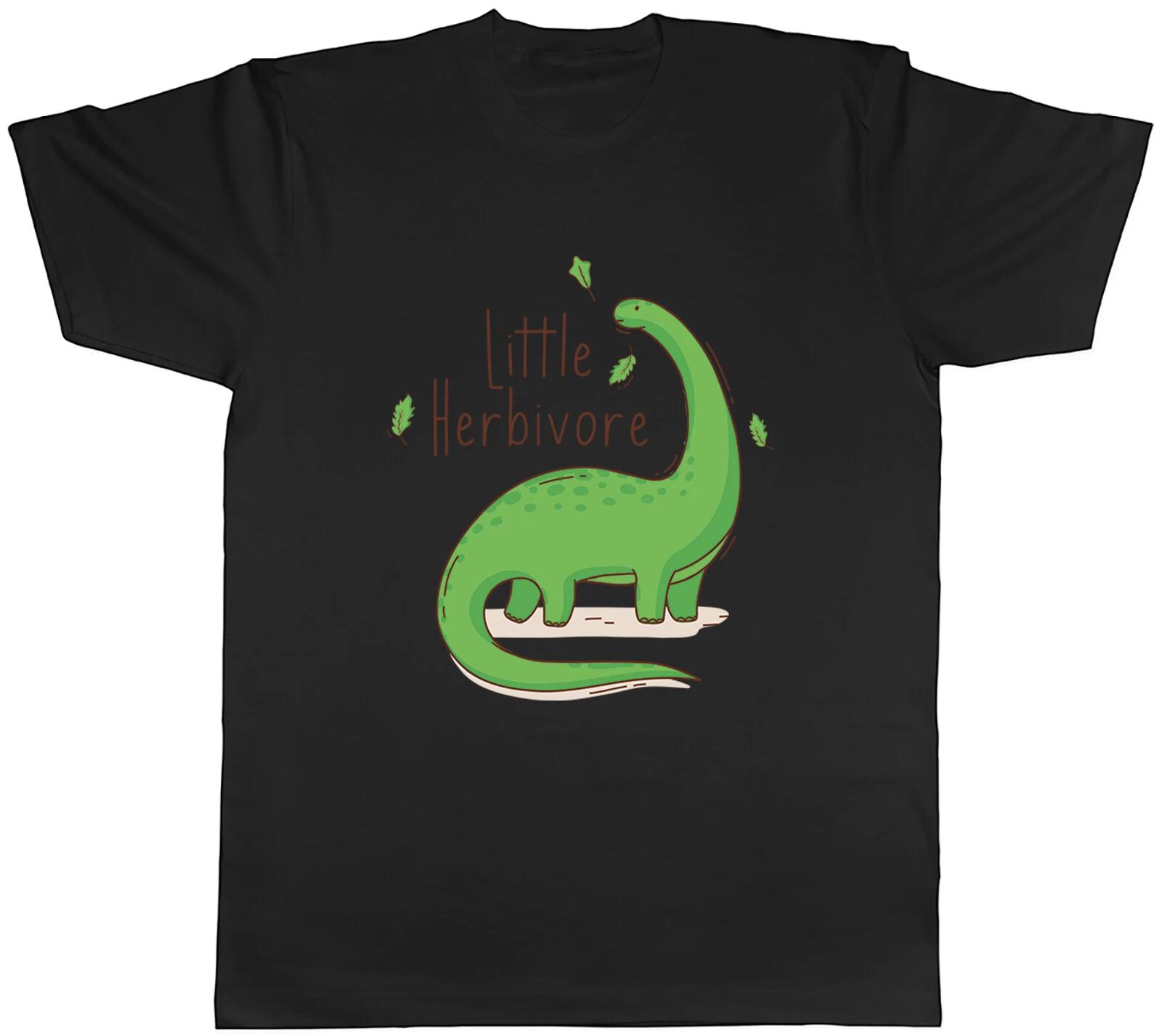Funny Plant Eater Mens T-Shirt Little Herbivore Dinosaur Unisex Tee Gift XL