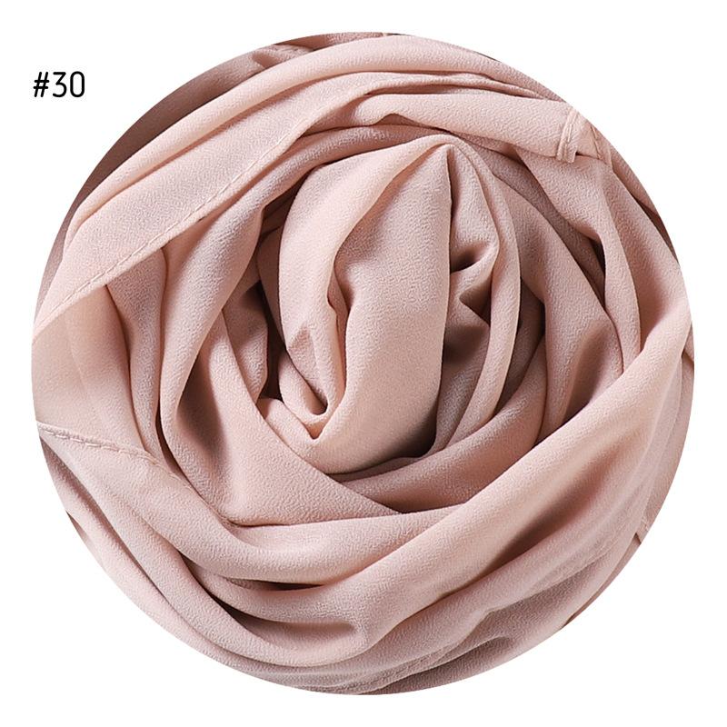175X70Cm  High Quality Malaysian Pearl Chiffon Hijab Bundles Solid Color Scarves Head Scarf For Muslim Woman 73 Colors