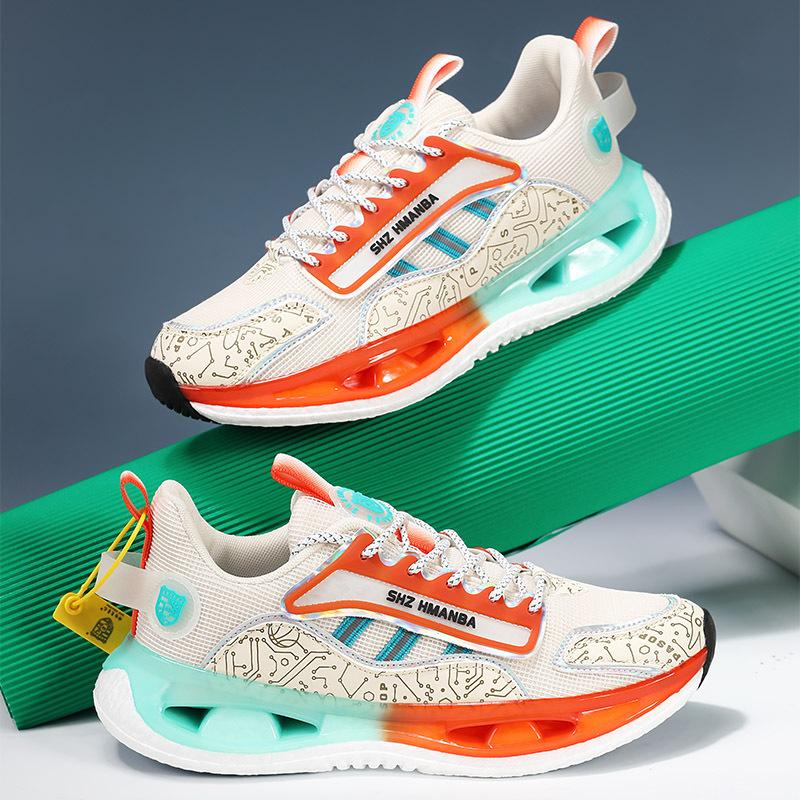 Summer fashion soft-soled sports soft elastic shoes popcorn running shoes mesh breathable casual trendy shoes