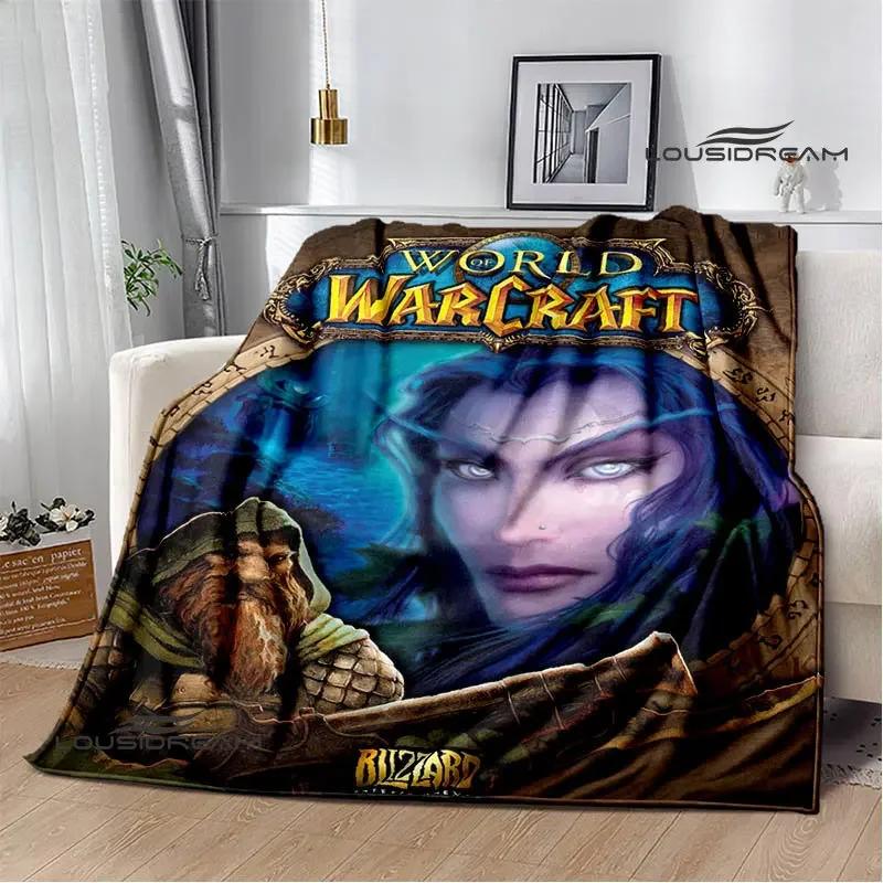 Game World of Warcraft Printed Blanket Kids Warm Flannel Soft and Comfortable Blankets Home travel blanket birthday gift