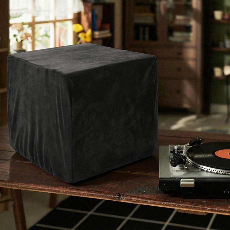 12inch Record Dust Cover Stretchy Spandex Fabric Texture for LPs Storage Protectors with Soft Inner Lining