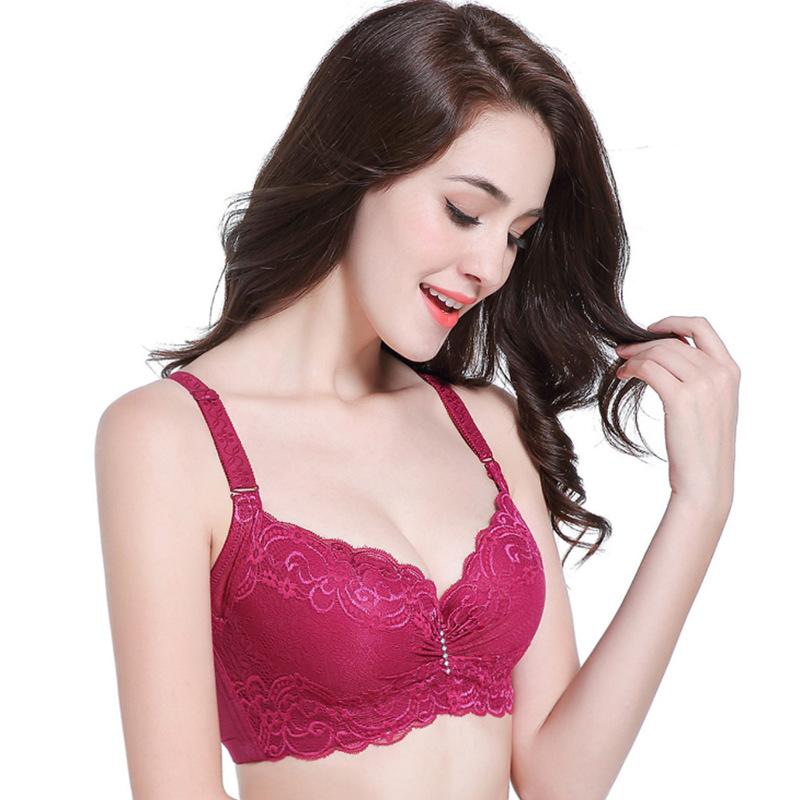 Тонкий кружевной бюстгальтер большого размера, сексуальный, на косточках, с боковой поддержкой, нижнее белье