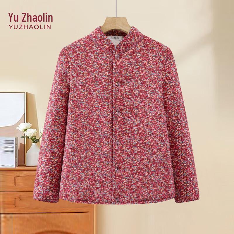 

YUZHAOLIN Women s Mid-Aged Winter Floral Padded Jacket 5XL